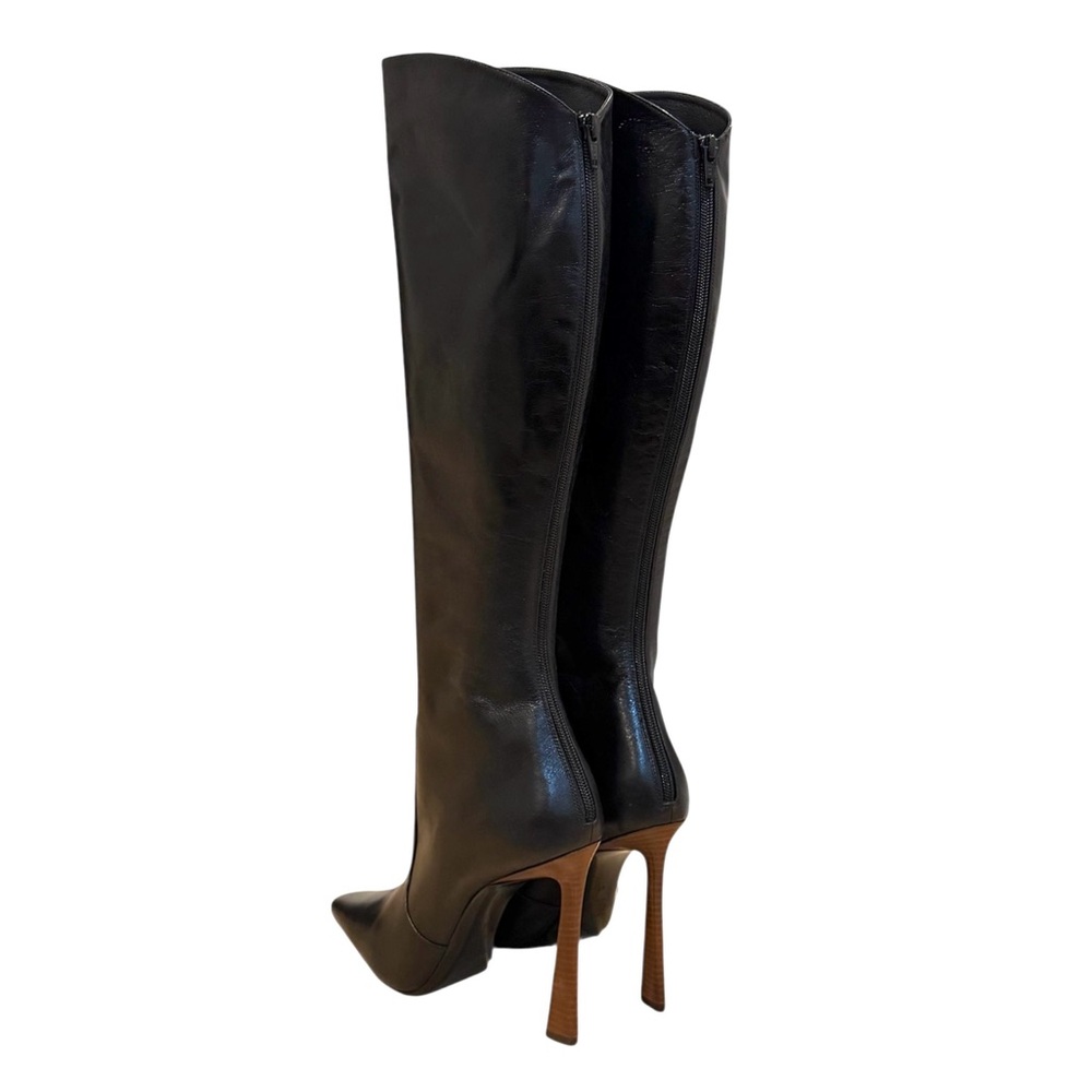 Saint Laurent Justify Snip Toe Tall High Heel Boots - Picture 4 of 7